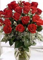 flowers, roses by the dozen from the florist